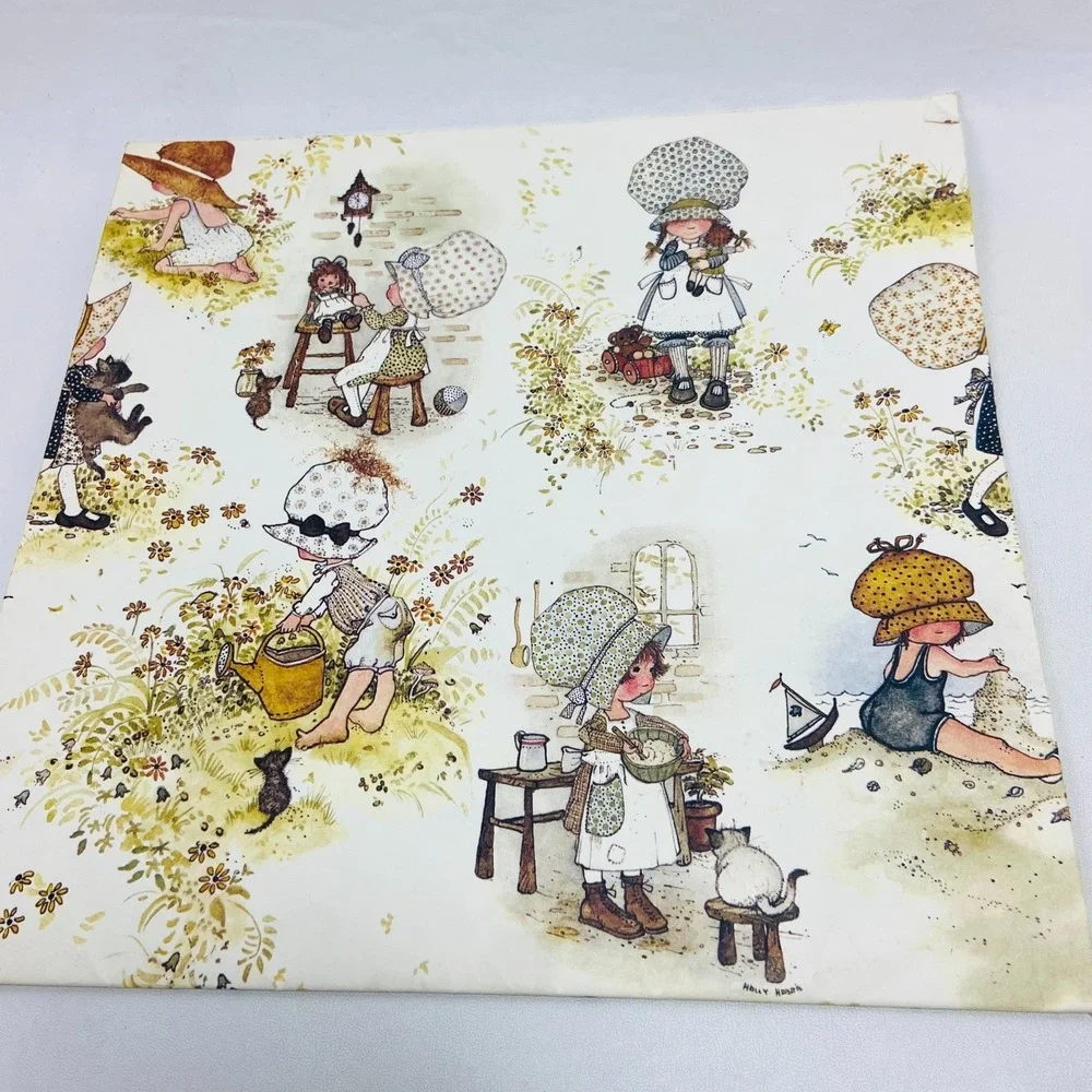 Vintage‎ Gift Wrap Lot of 3 Holly Hobbie Hallmark Wrapping Paper Scrapbook
